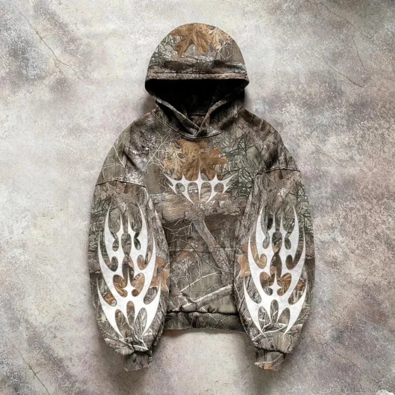 Vintage Wash Zip Up Hoodie Gray / M