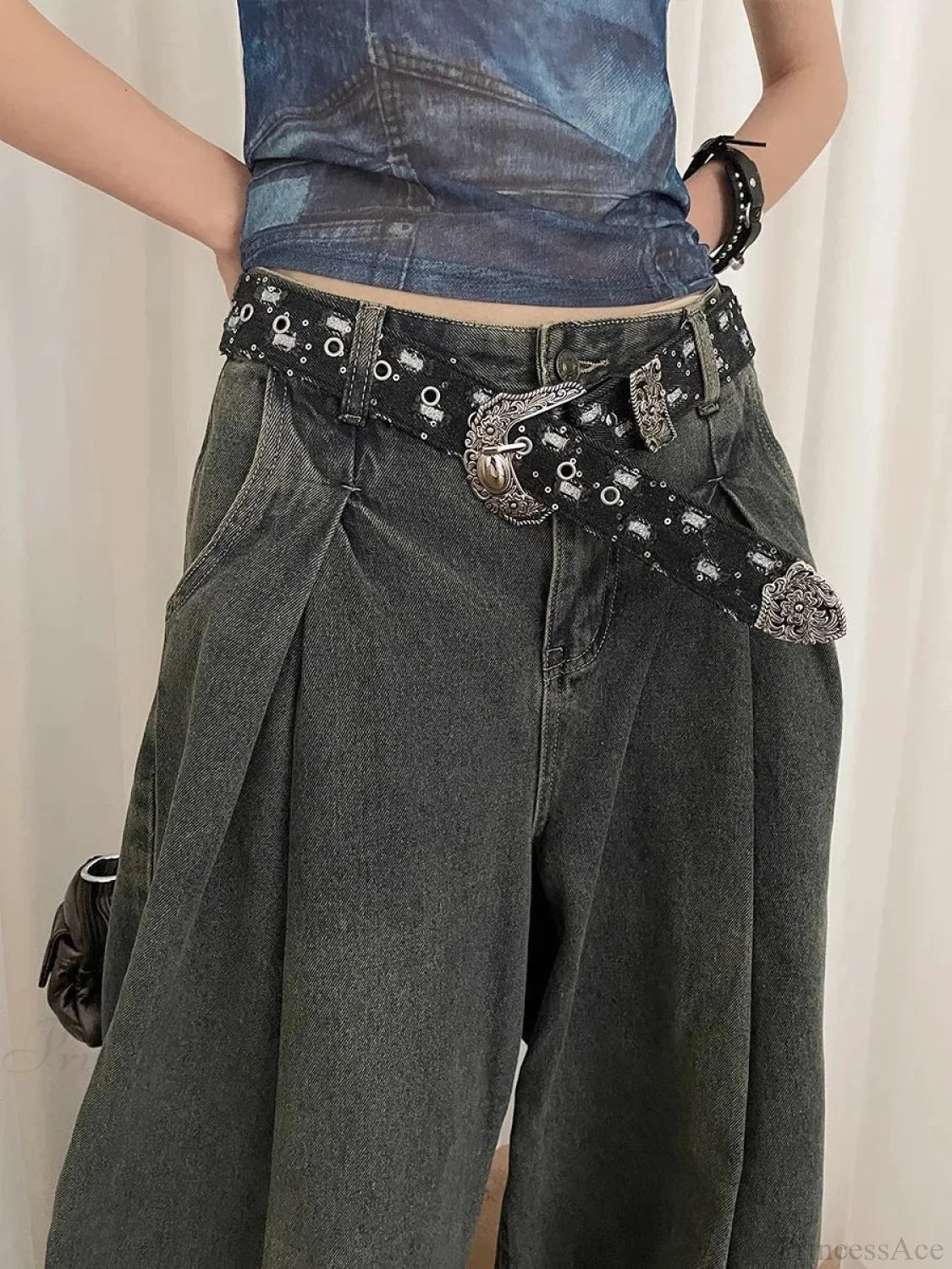 Vintage Y2K Dark Jeans Strap