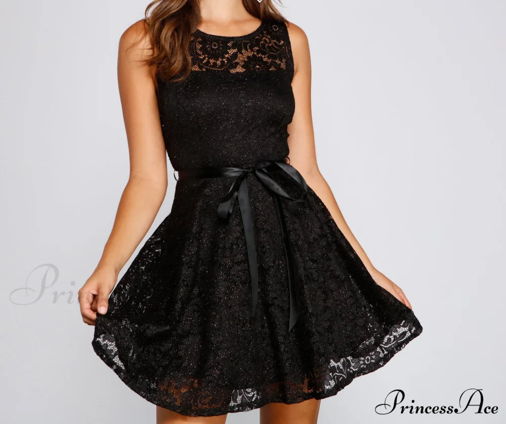 Violetta Formal Glitter Charming And Lace Party Dress S.o. Short Dresses