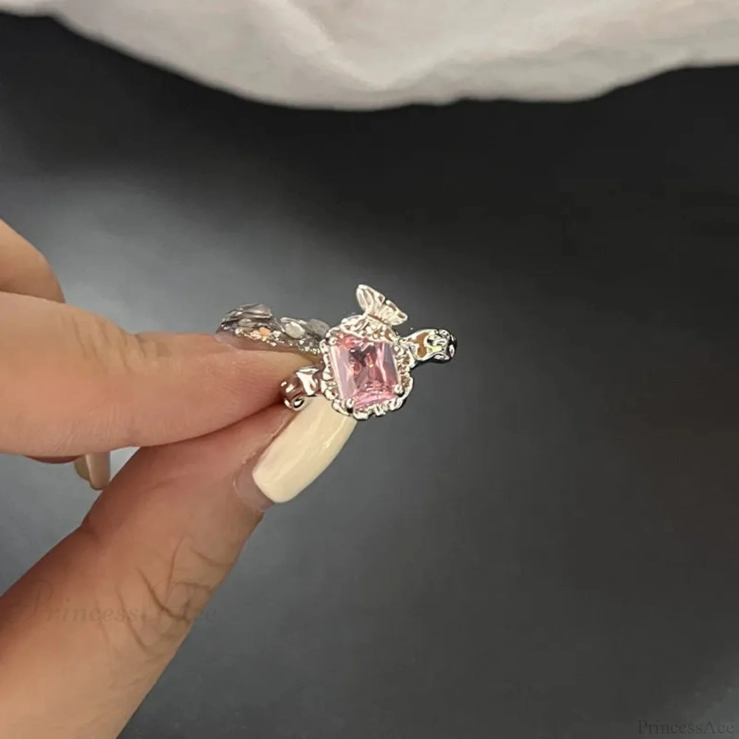 Vivid Stone Drip Rhinestone Gothic Ring color12