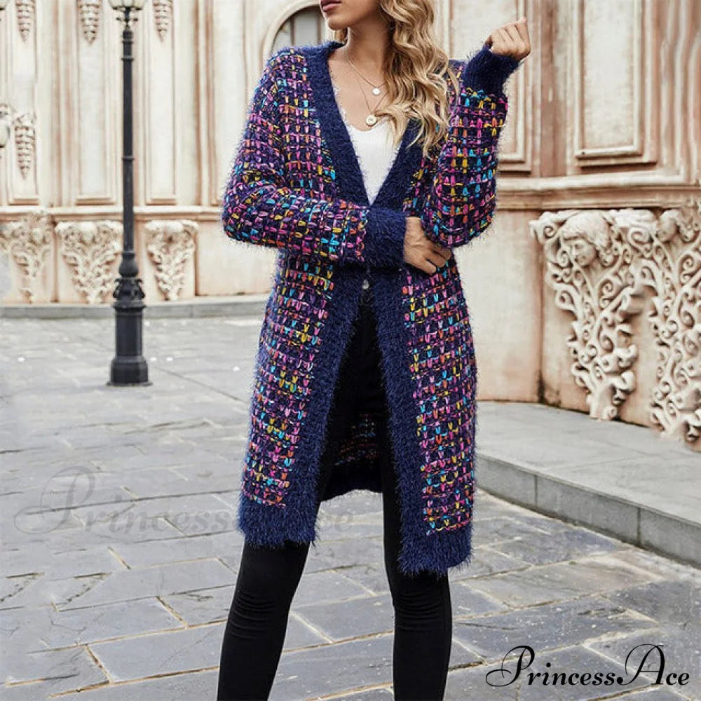 Warm Casual Colorful Cardigan Coats