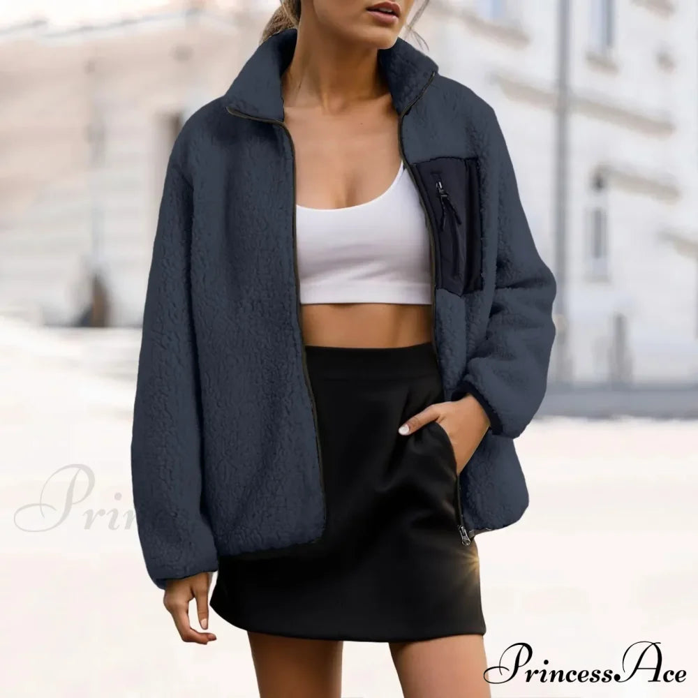 Warm Cozy Stylish Trendy Elegant Fashionable Versatile Classic Comfortable Jacket Grey / S