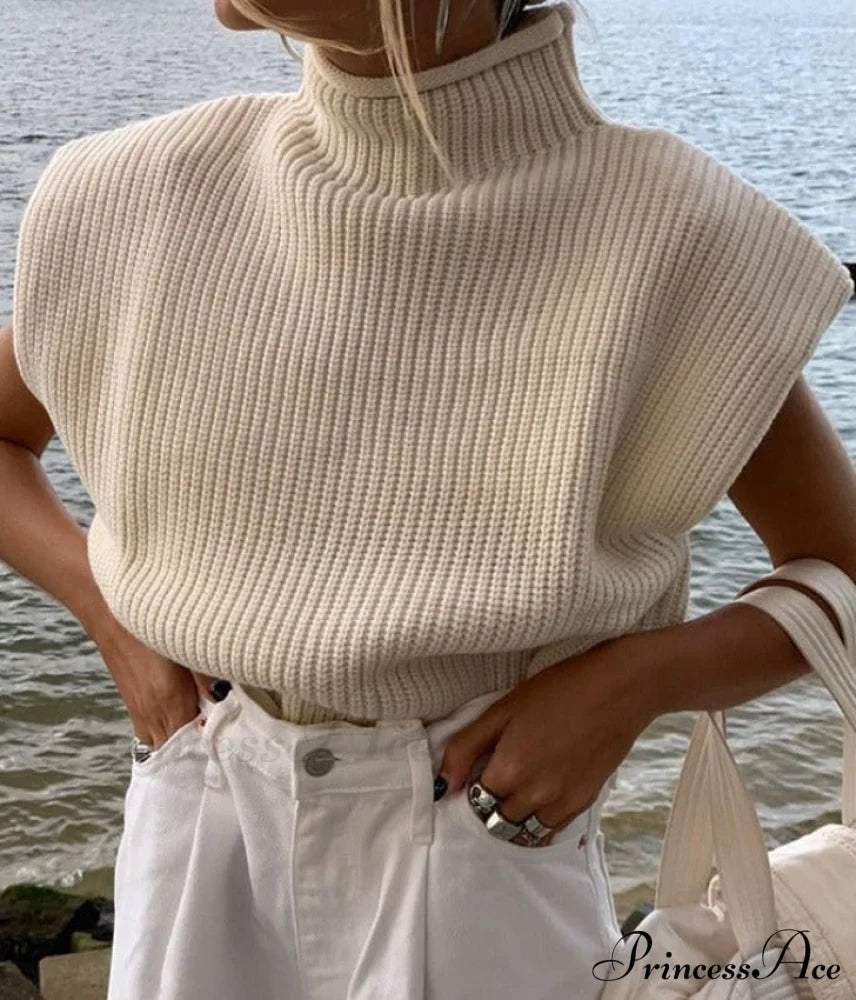 Wendy Knit Shirt S / Dark Ivory Tops & Blouses