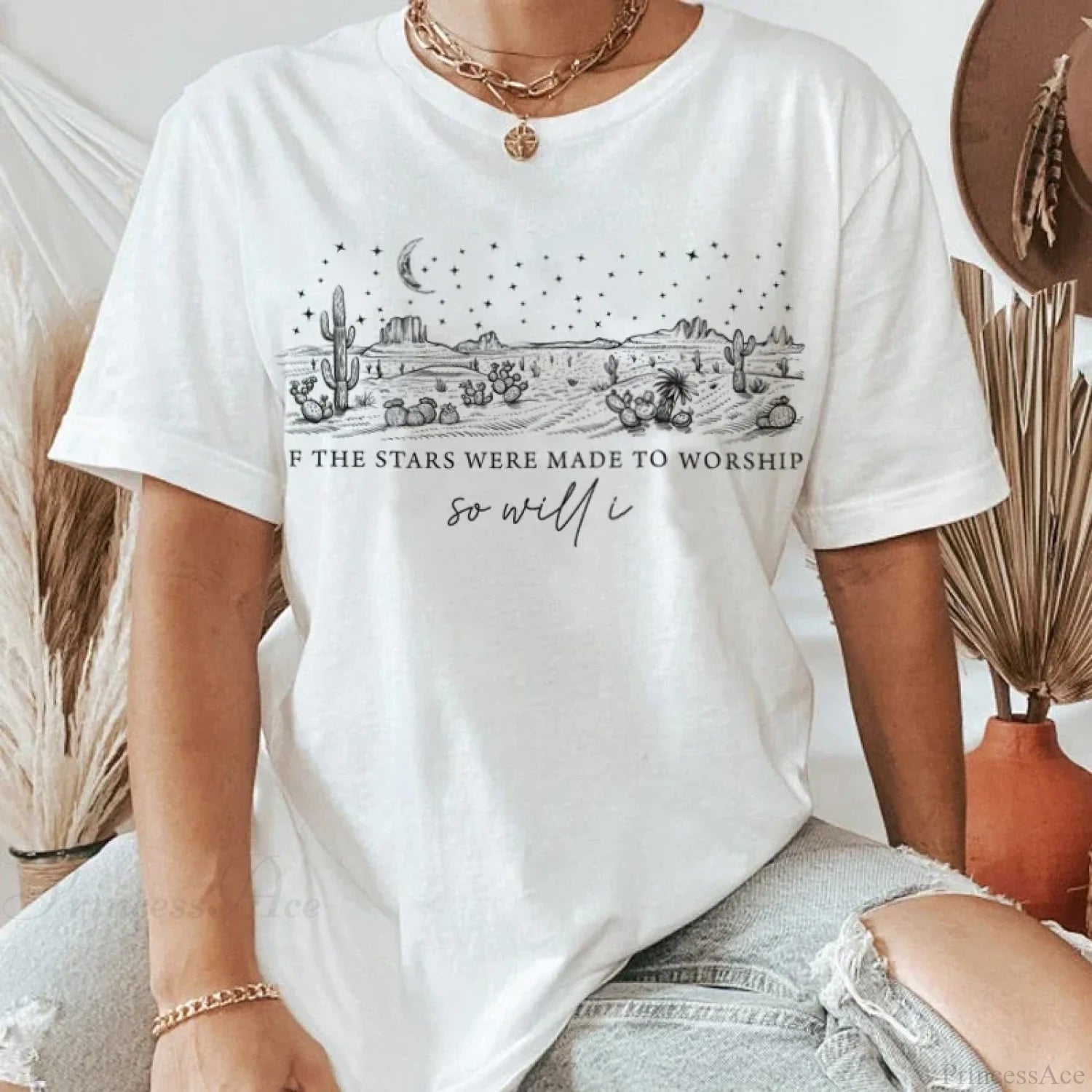 Western Desert Psalm Bible T-shirt WHITE / S t-shirt-250223