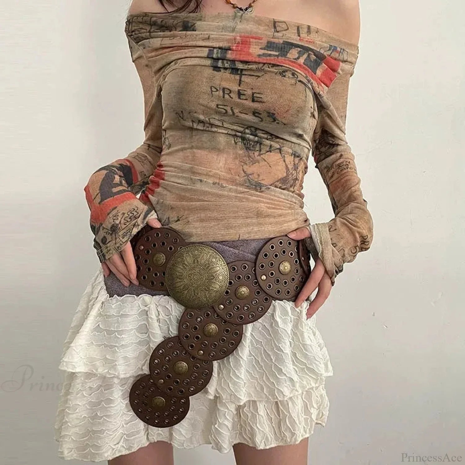 Western Mysterious Cowhand Broad Rivet Strap