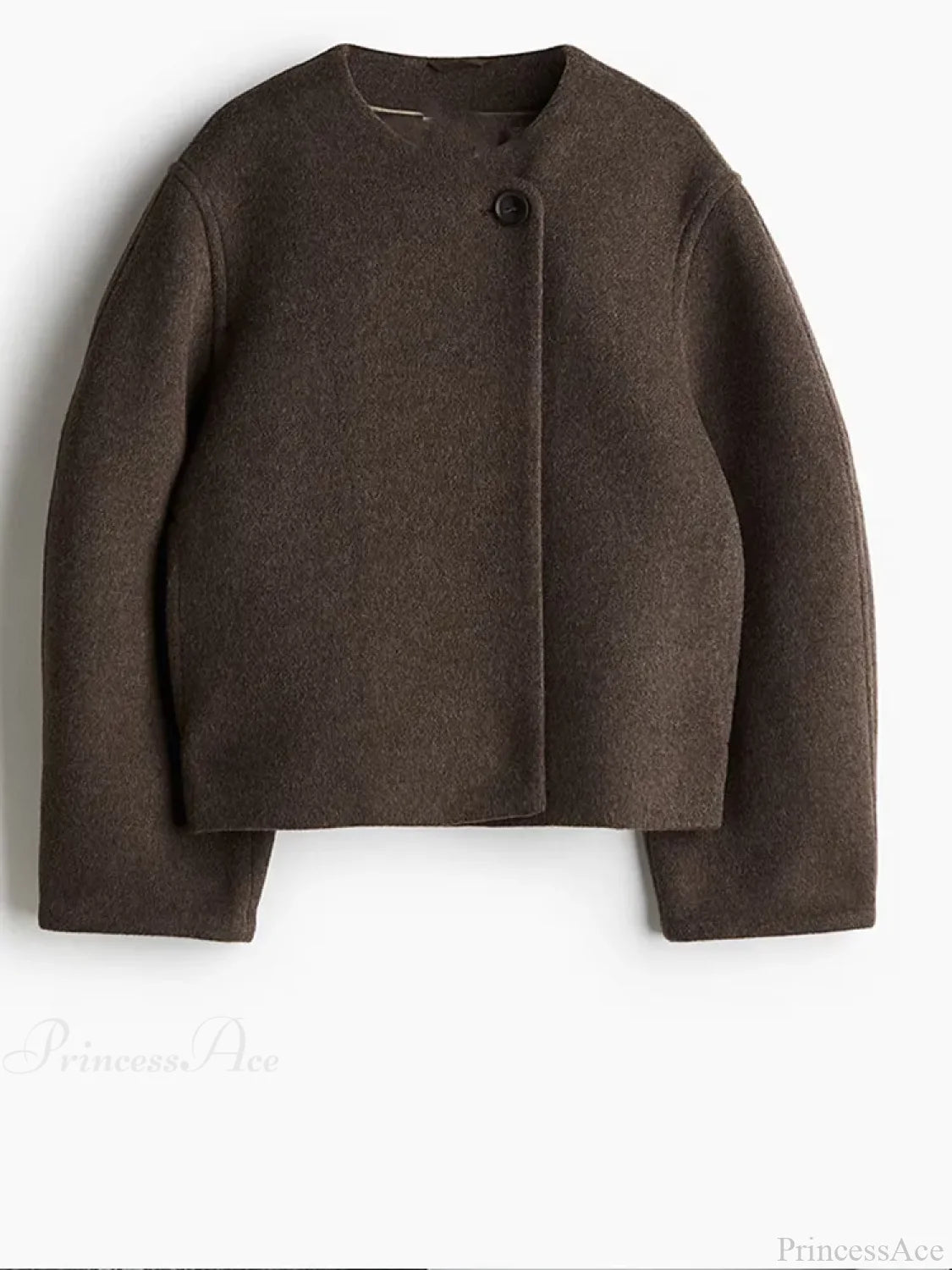 White Long Sleeve Woolen Coat