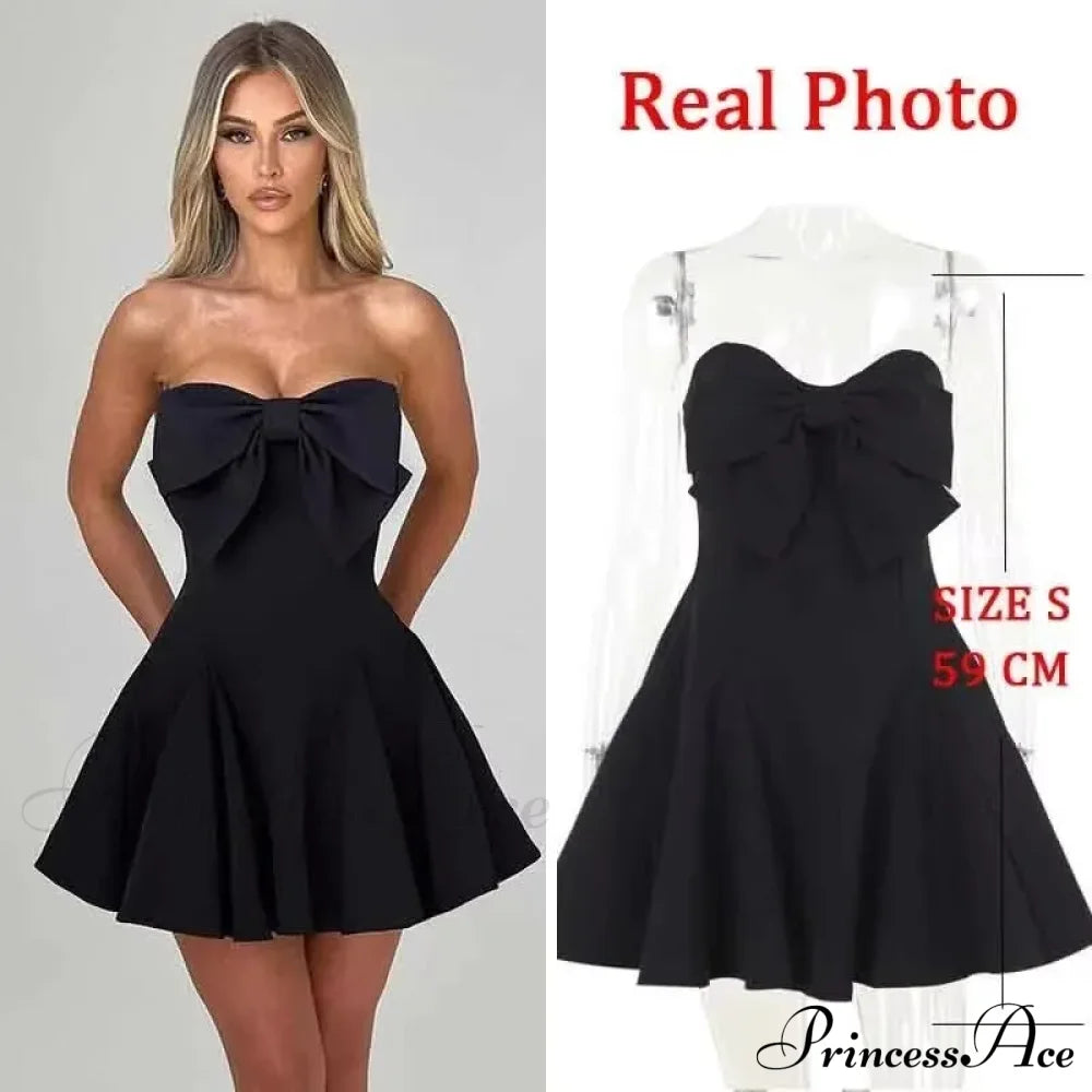 White Pearl Backless Party Dress Black6 / Xs Partydress-241208