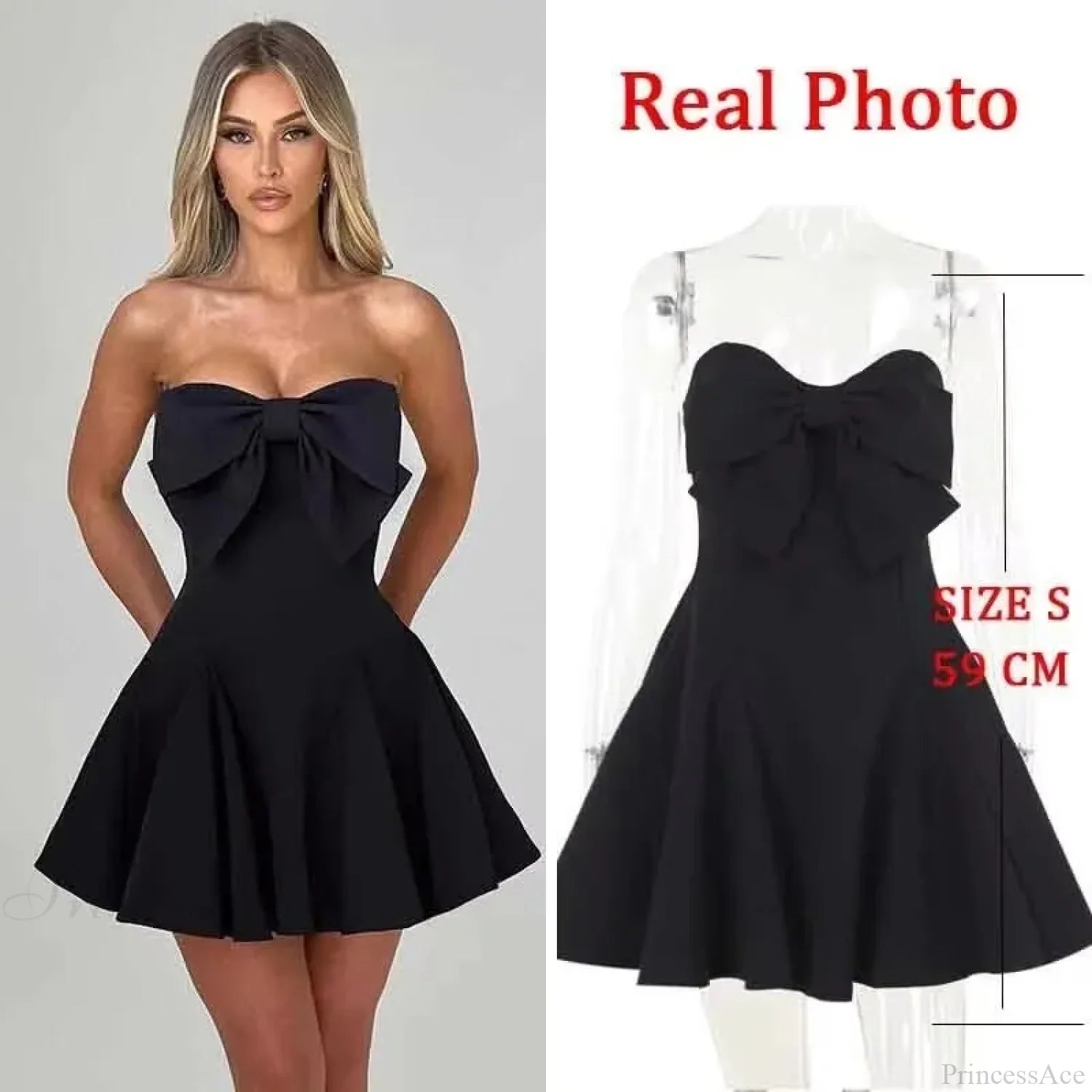 White Pearl Backless Party Dress Black6 / Xs Partydress-241208