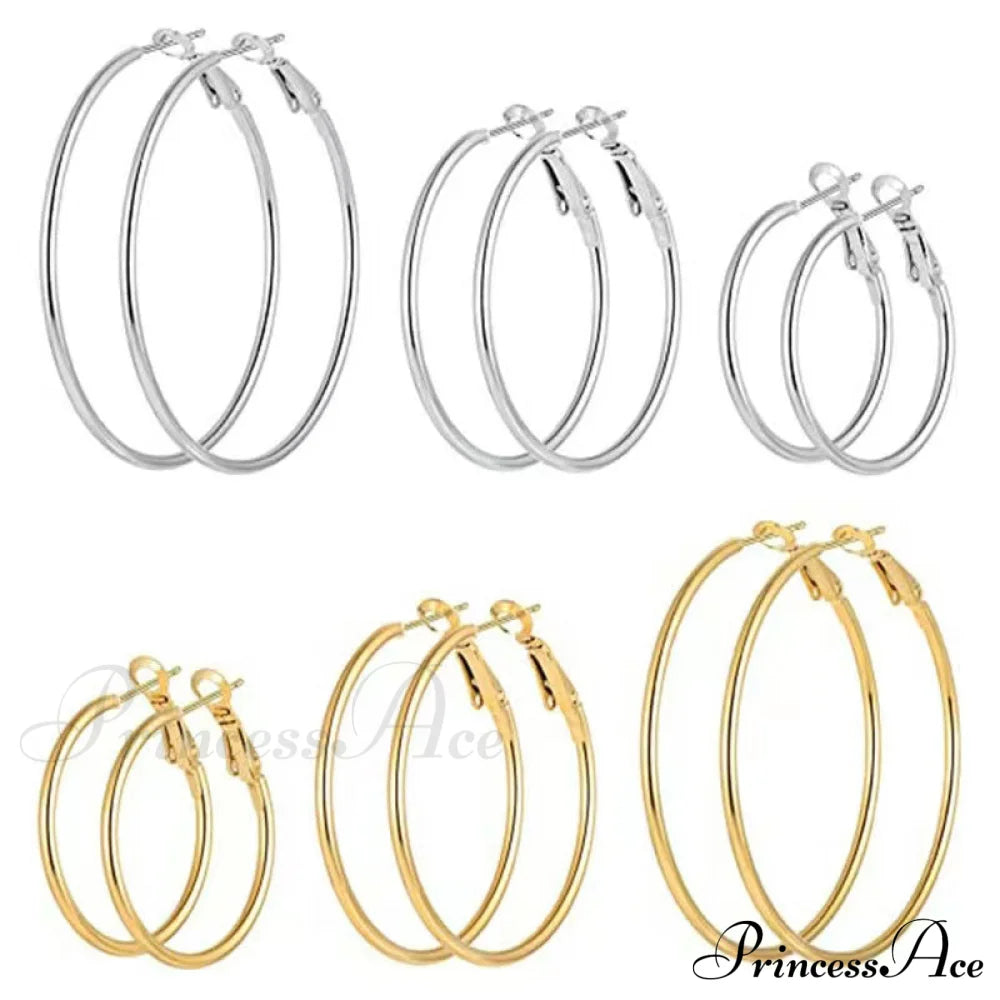 Wholesale Stainless Steel Multiple Sizes Hoop Earrings