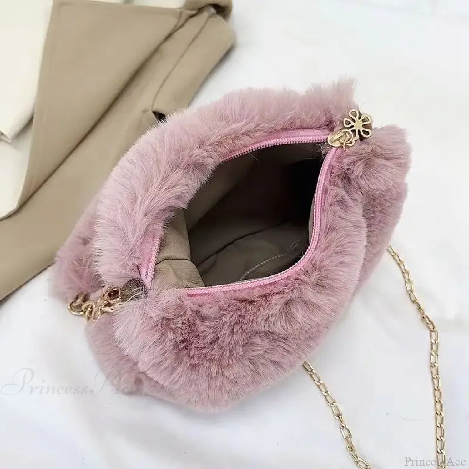 Winter Plush Fluffy Small Square Crossbody Handbag handbag-250126