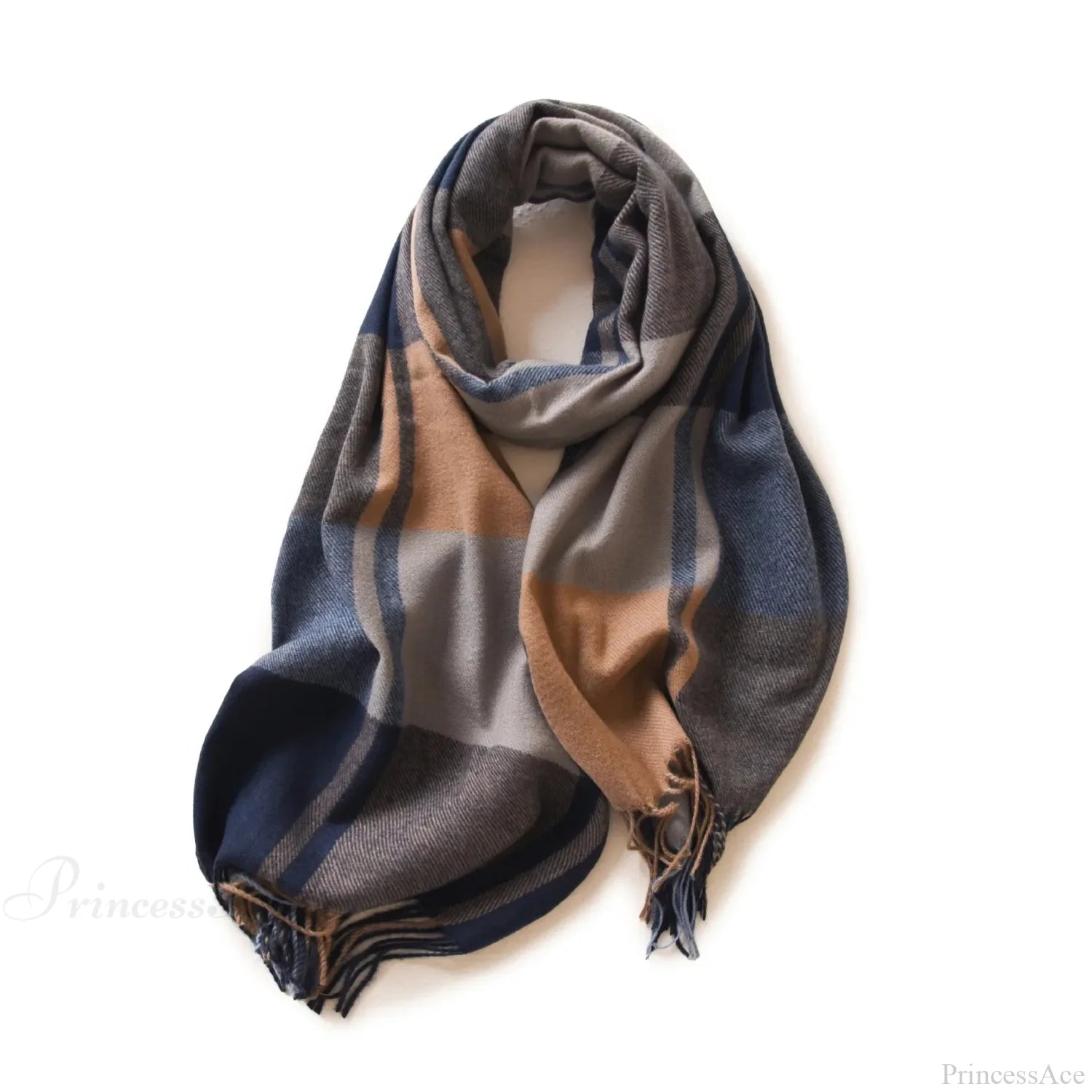 Winter Warm Cashmere Unisex Scarf - Long Windproof And Skin Friendly Blue Scarfs-L