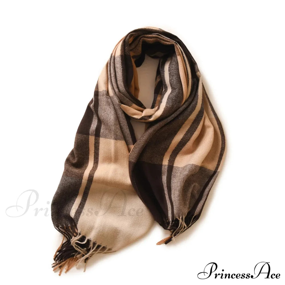 Winter Warm Cashmere Unisex Scarf - Long Windproof And Skin Friendly Camle Scarfs-L