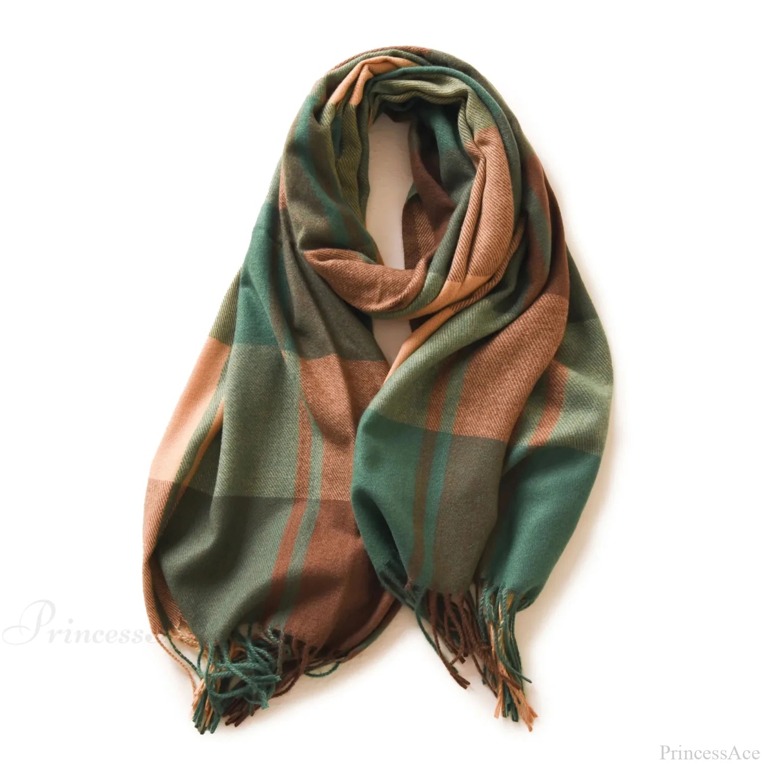 Winter Warm Cashmere Unisex Scarf - Long Windproof And Skin Friendly Dark Green Scarfs-L
