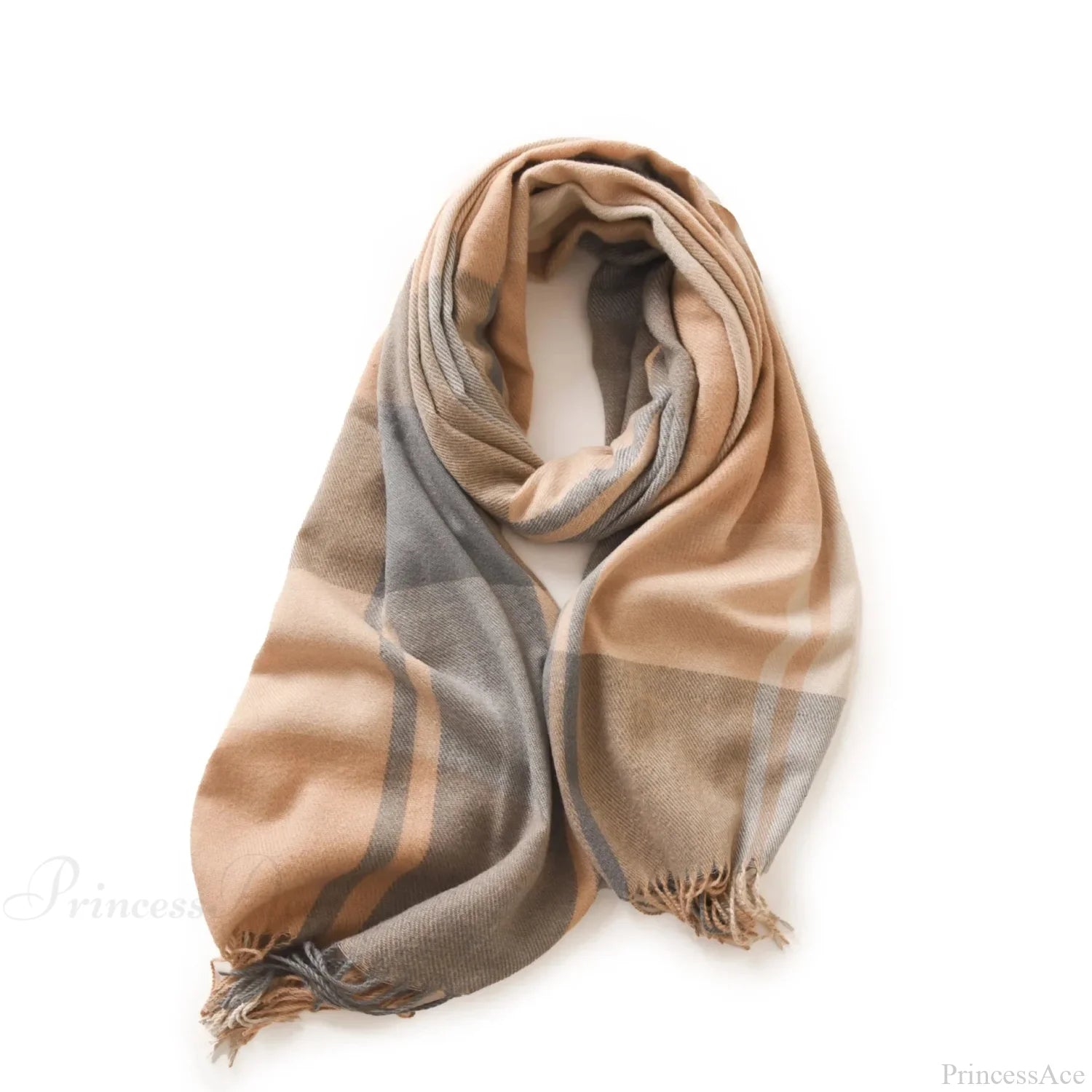 Winter Warm Cashmere Unisex Scarf - Long Windproof And Skin Friendly Khaki Scarfs-L