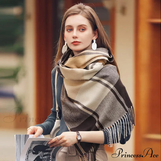 Winter Warm Cashmere Unisex Scarf - Long Windproof And Skin Friendly Scarfs-L