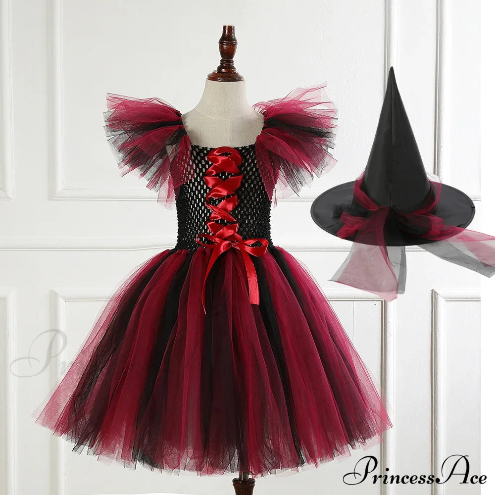 Witch Tutu Knee Dress Carnival Kid Costumes 2-3T (Size S) / Style 5 Halloween