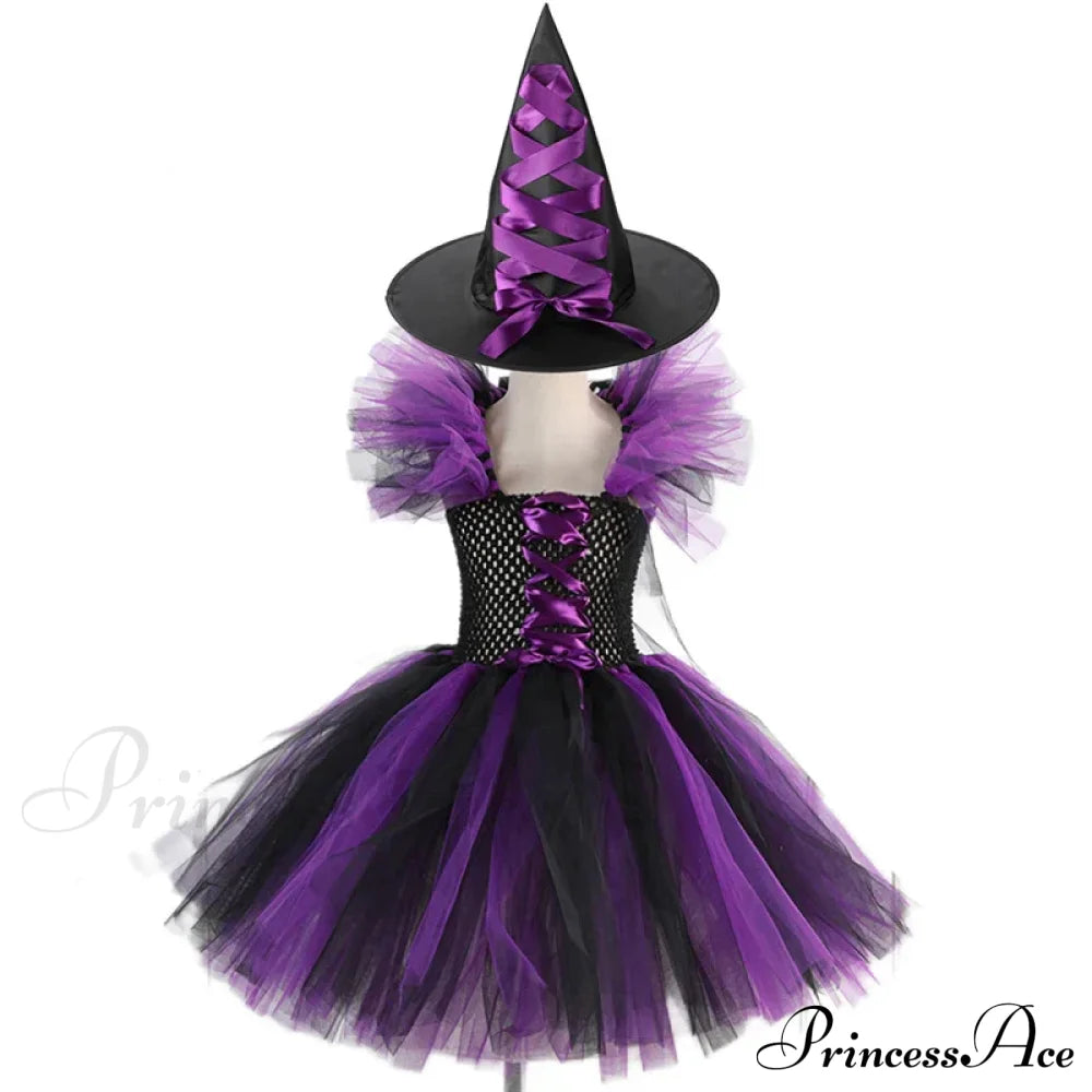 Witch Tutu Knee Dress Carnival Kid Costumes 2-3T (Size S) / Style A Halloween