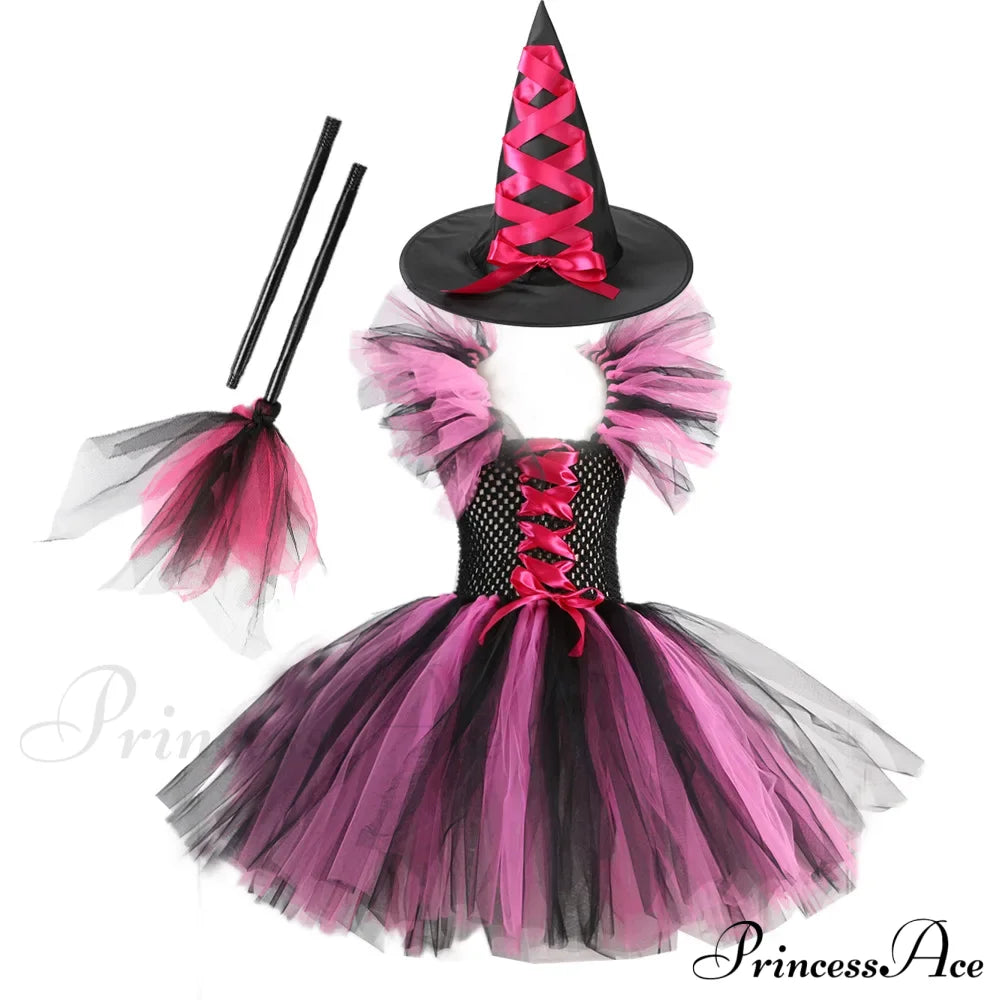 Witch Tutu Knee Dress Carnival Kid Costumes 2-3T (Size S) / Style F Halloween