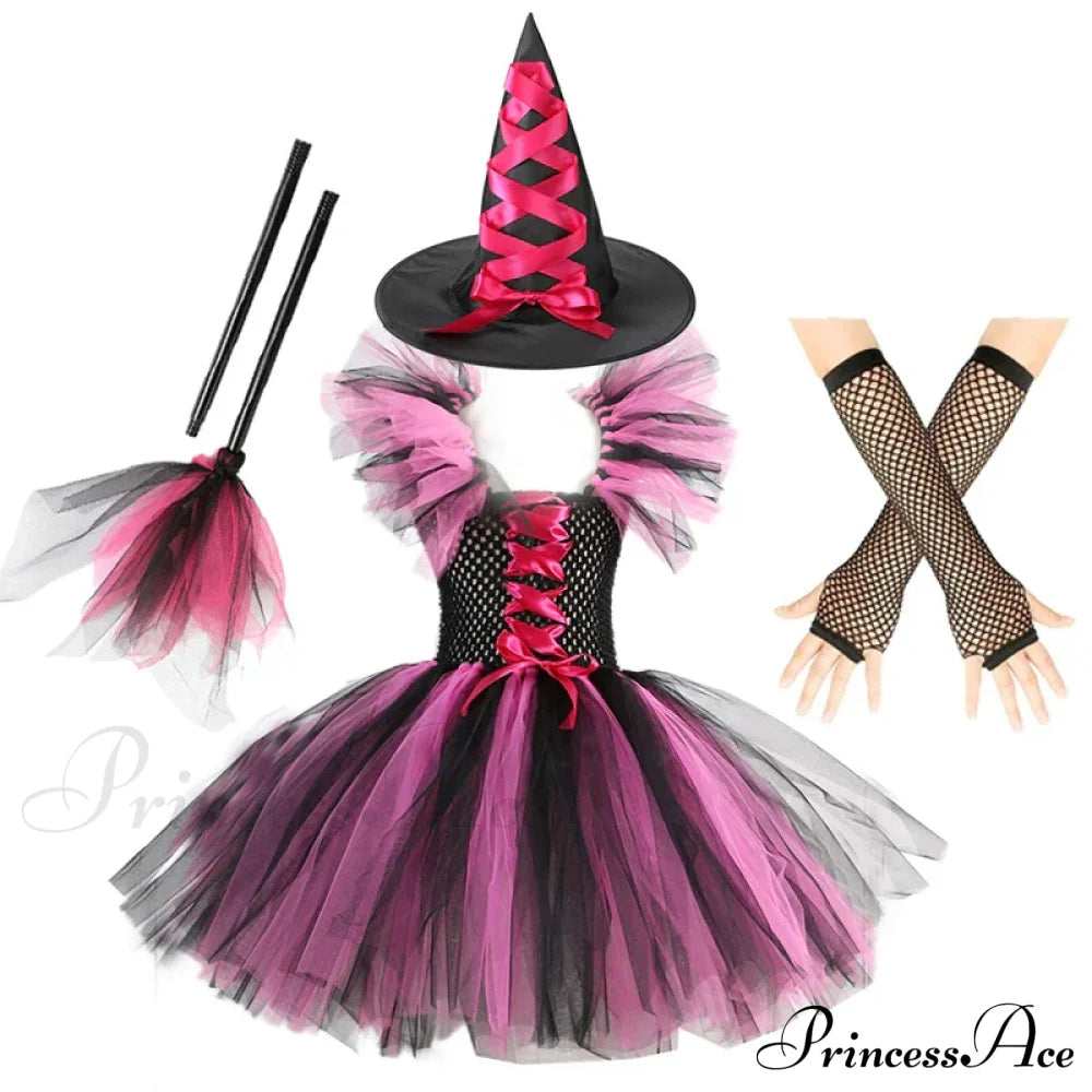 Witch Tutu Knee Dress Carnival Kid Costumes 2-3T (Size S) / Style G Halloween