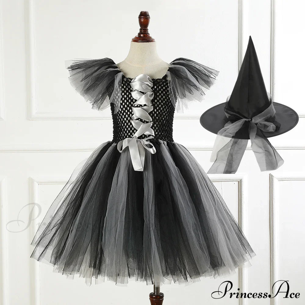 Witch Tutu Knee Dress Carnival Kid Costumes 2-3T (Size S) / Style 2 Halloween