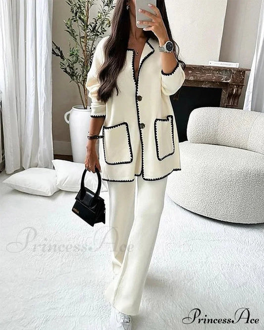 Simple Cardigan with Pockets White 2023 f/w 23BF clothes spring Sweaters sweaters & cardigans Tops/Blouses