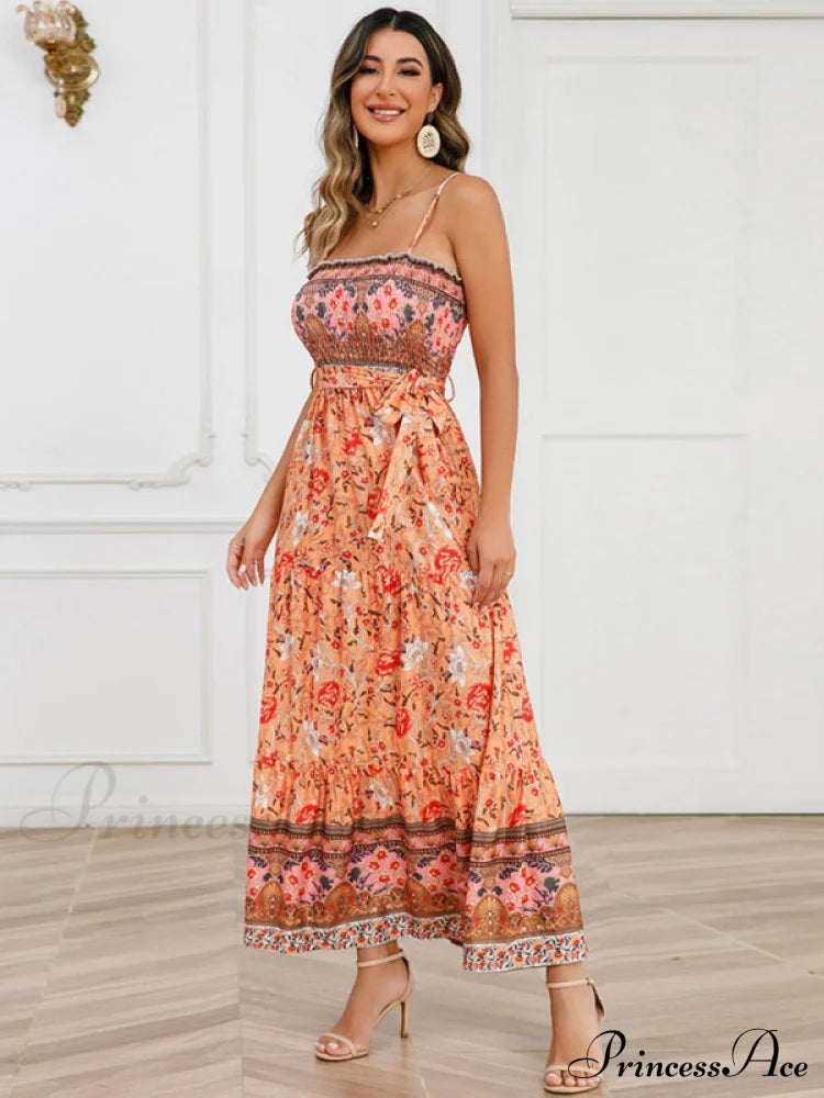 With Gown For Bohemian Women Full-Length Straps