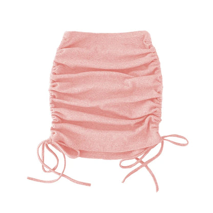 Harajuku Sexy Elastic Knitting Thread Side Drawstring Stylish Comfortable Skirt