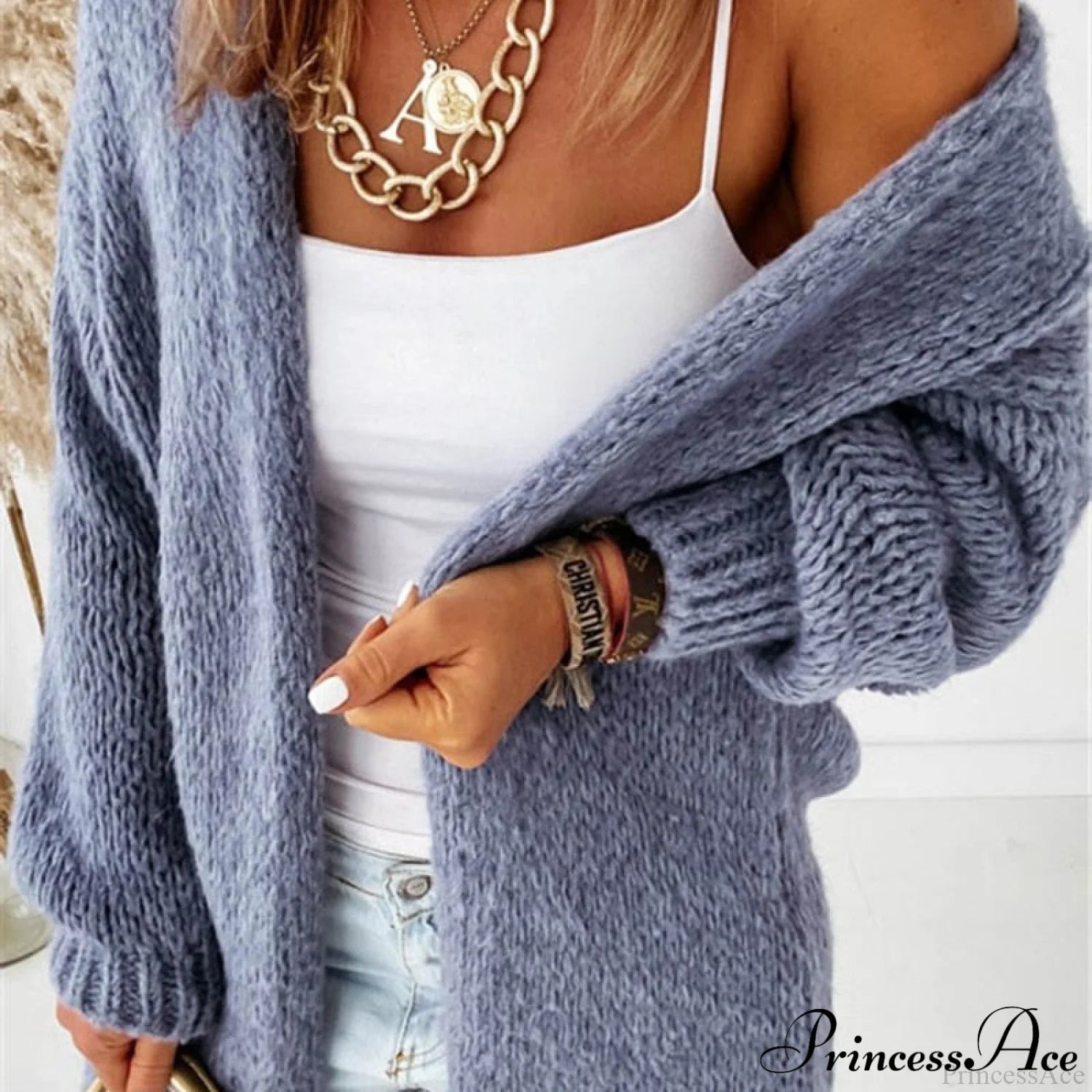 Women Casual Long Sleeve Sweaters Winter Loose Cardigan