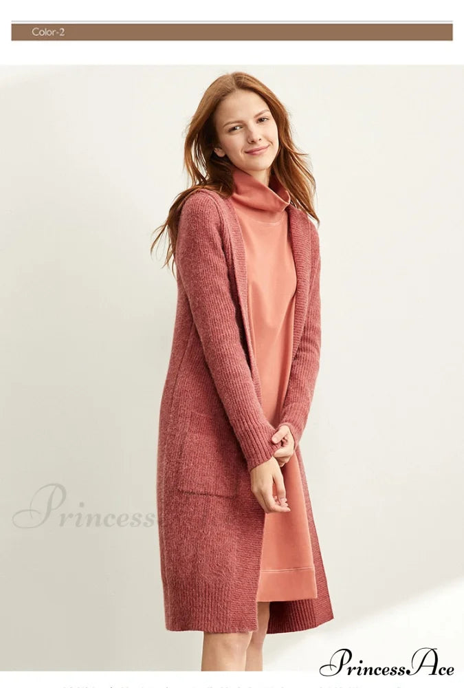 Women Fashion New Loose Hat Long Knitted Female Cardigan