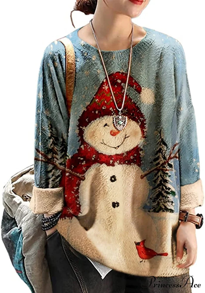 Women Oversized Pullover Casual Loose Long Sleeve Knit Sweater S01 As Picture121 / X-Large