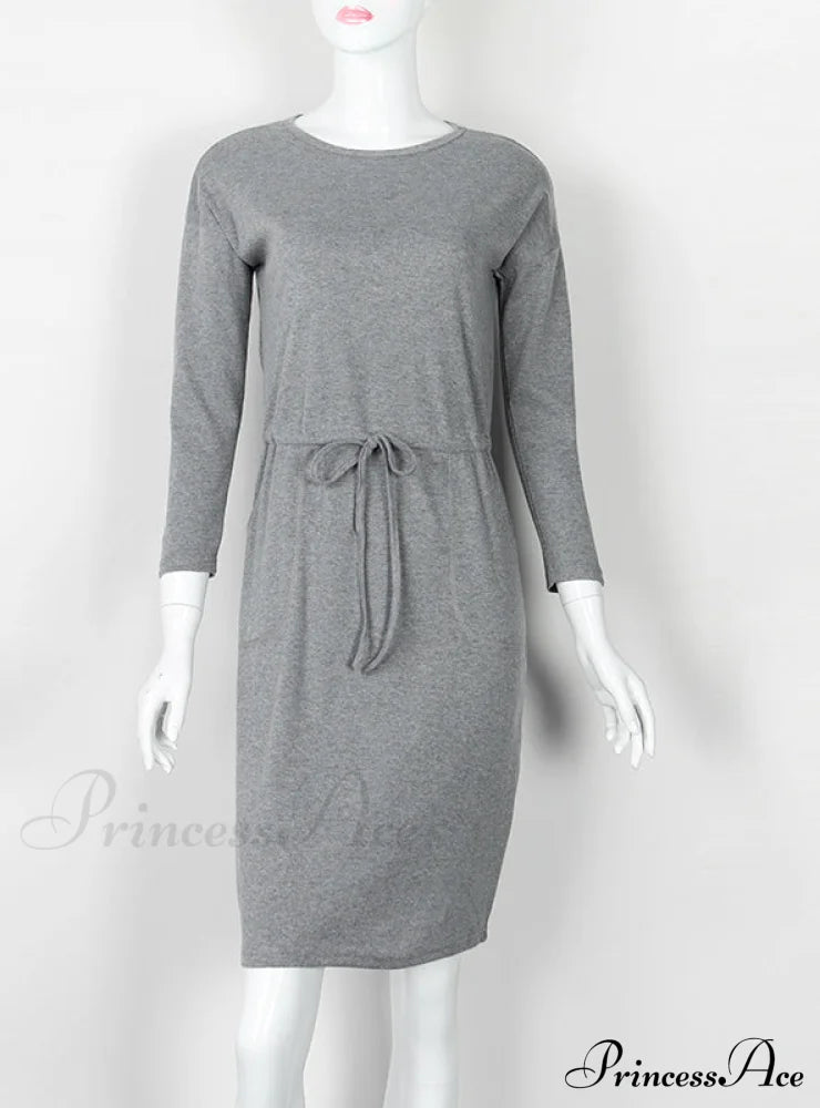 Women’s Knit Sweater Dress For Autumn Party Dresses-L