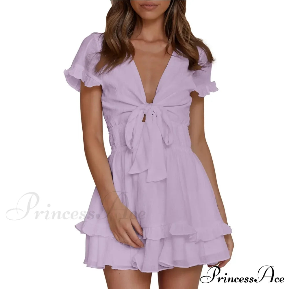 Women’s Long Silk Like Tie Back 2 Piece Set Casual And Sexy Wear Fall Cotton Sleeve Pajamas Dress