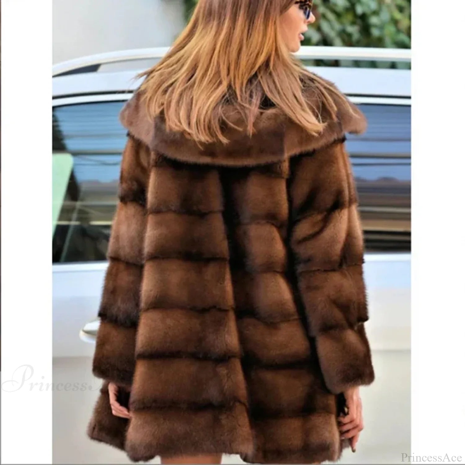 Women’s Mink Hooded Long Coat