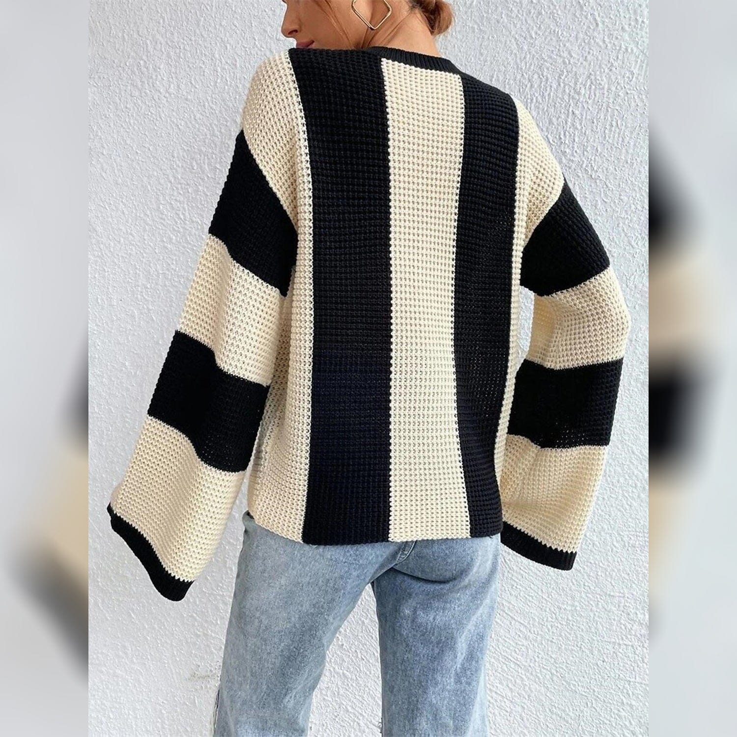 Patchwork Striped Women’s Sweater