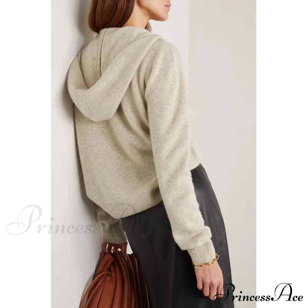 Woolen Cozy Casual Solid Warm Long Sleeve Autumnal Stylish Sweater Beige / S Sweaters-L