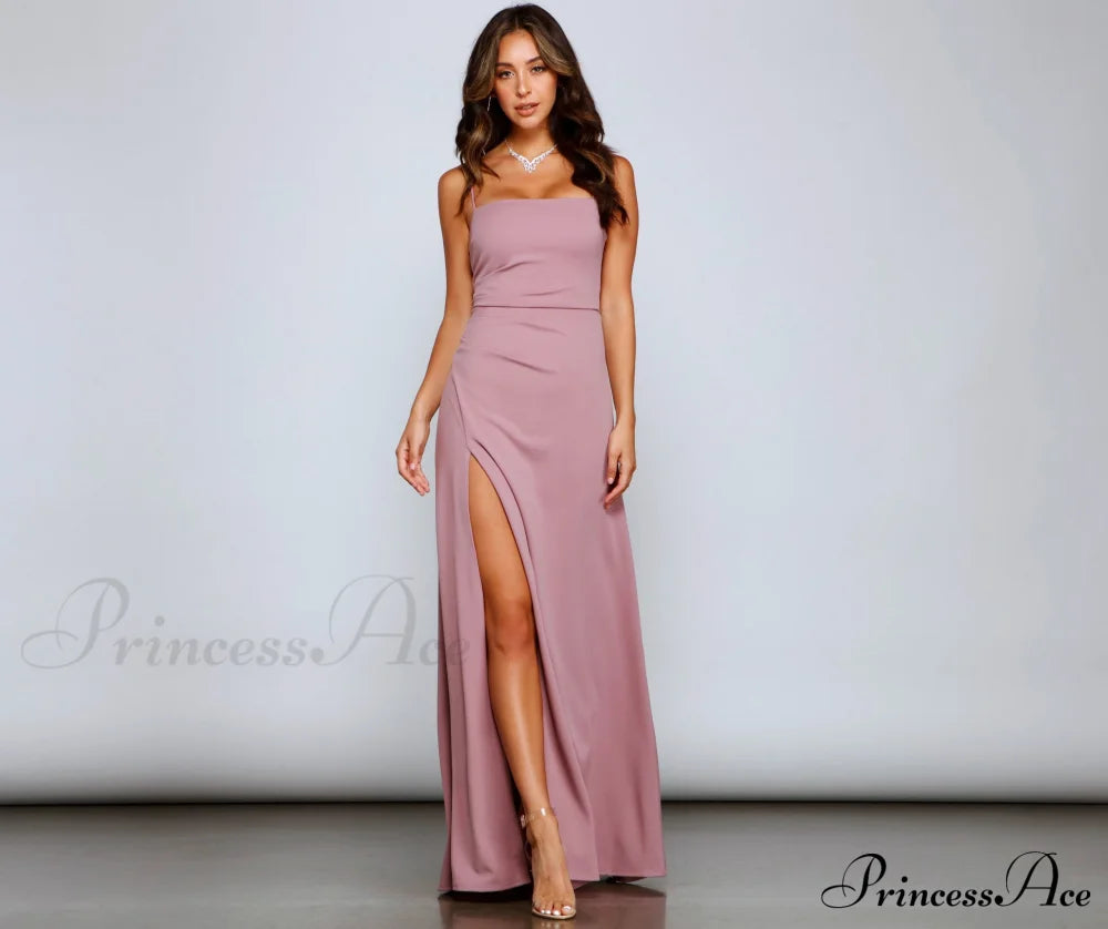 Wren Formal Stylish Ruched Crepe Dress S.o. Long Dresses