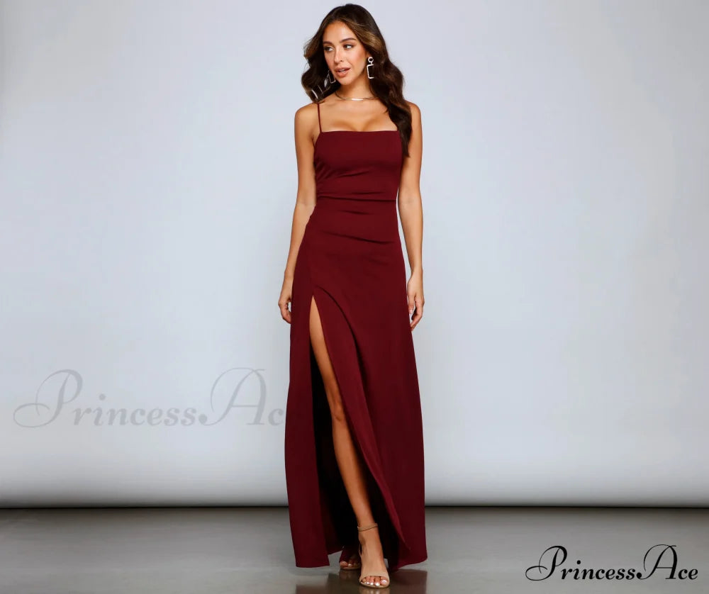 Wren Formal Stylish Ruched Crepe Dress S.o. Long Dresses