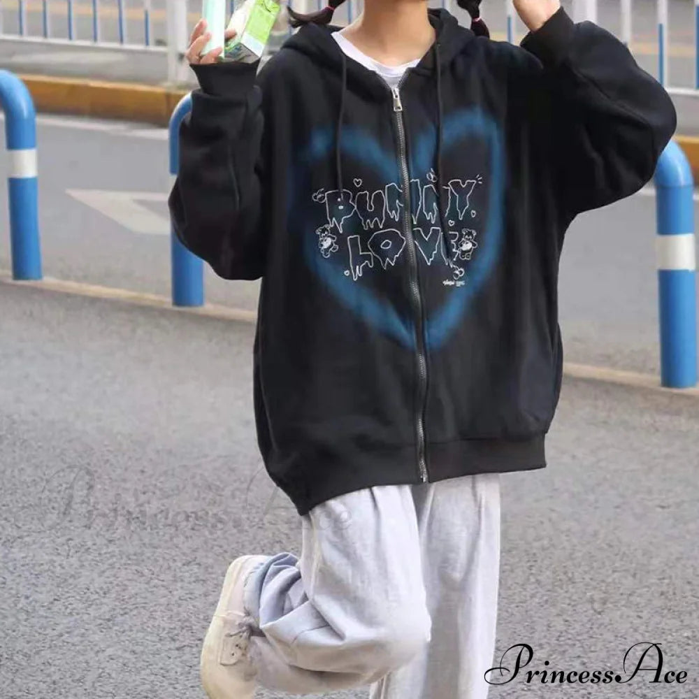 Y2K Butterfly Print Hoodies Sweatshirts & Hoodies-L