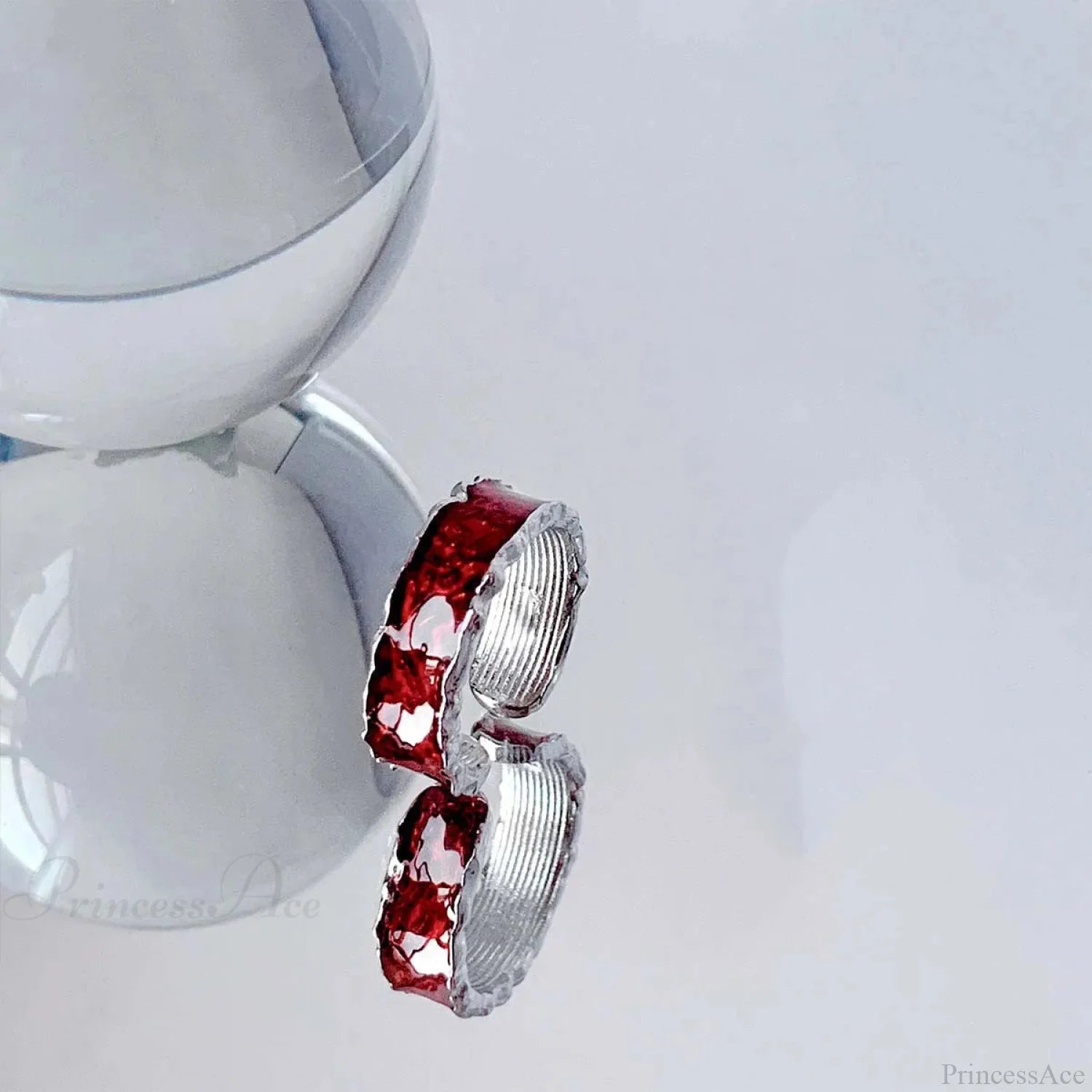 Y2K Crimson Drip Petroleum Gothic Band red01