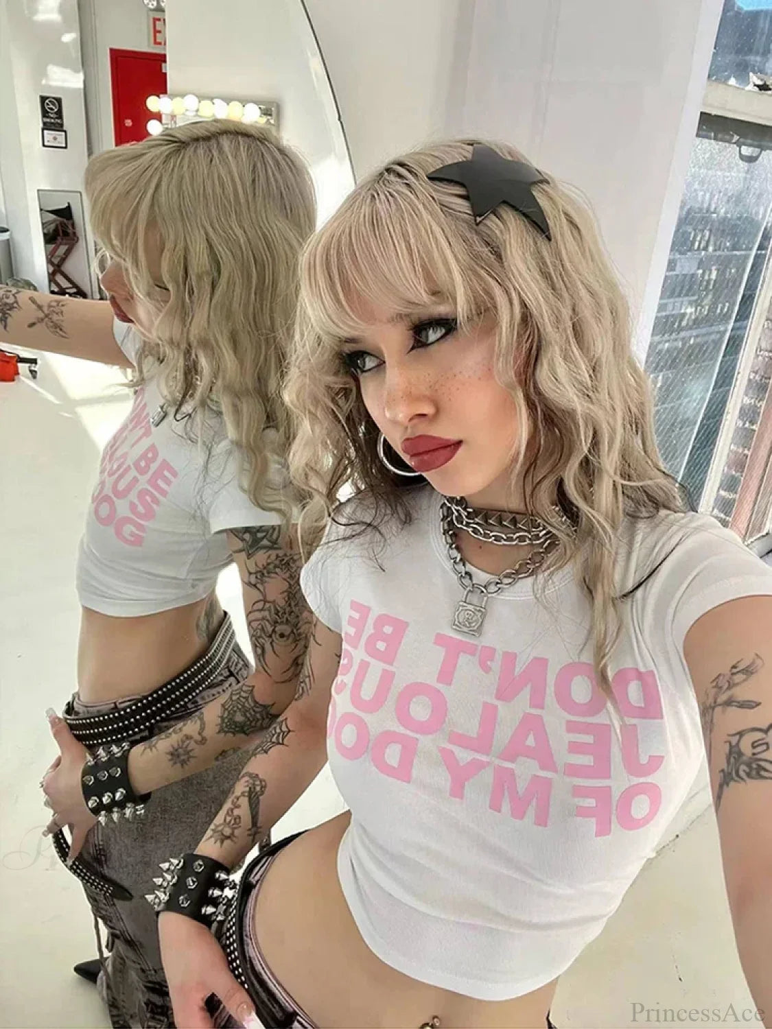 Y2k Harajuku Letter Print Crop Top T-shirt t-shirt-250223