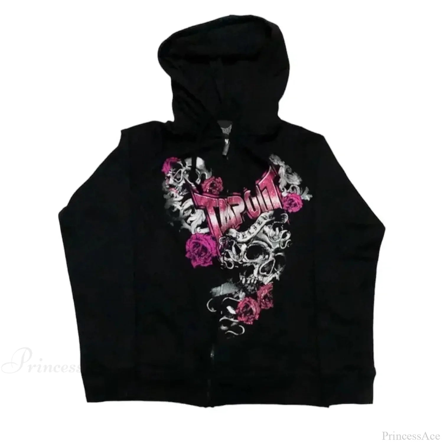 Y2K Mysterious Printed Zipper Hoodie