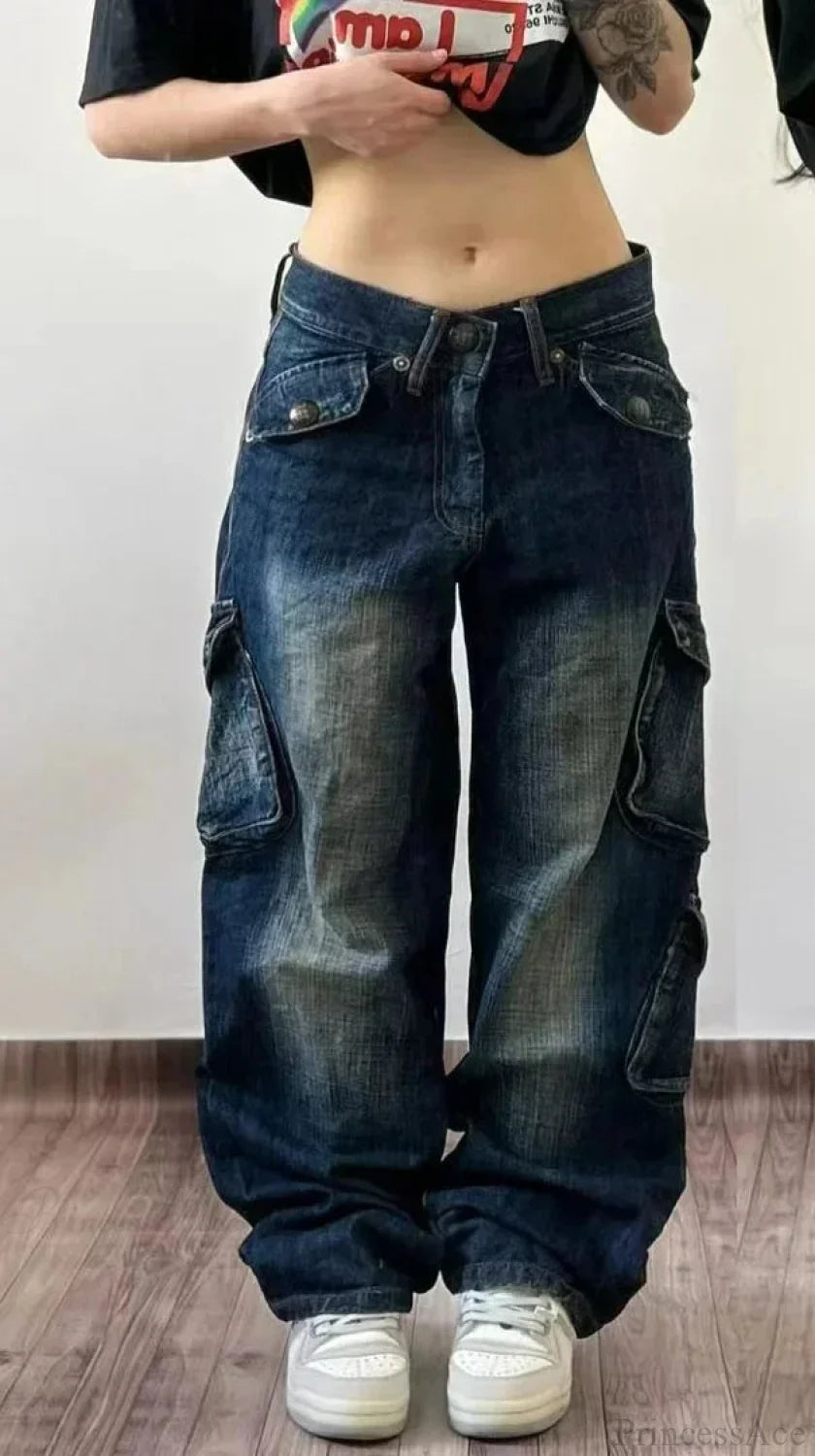 Y2K Mysterious Wing Graphic Pant black2 / S