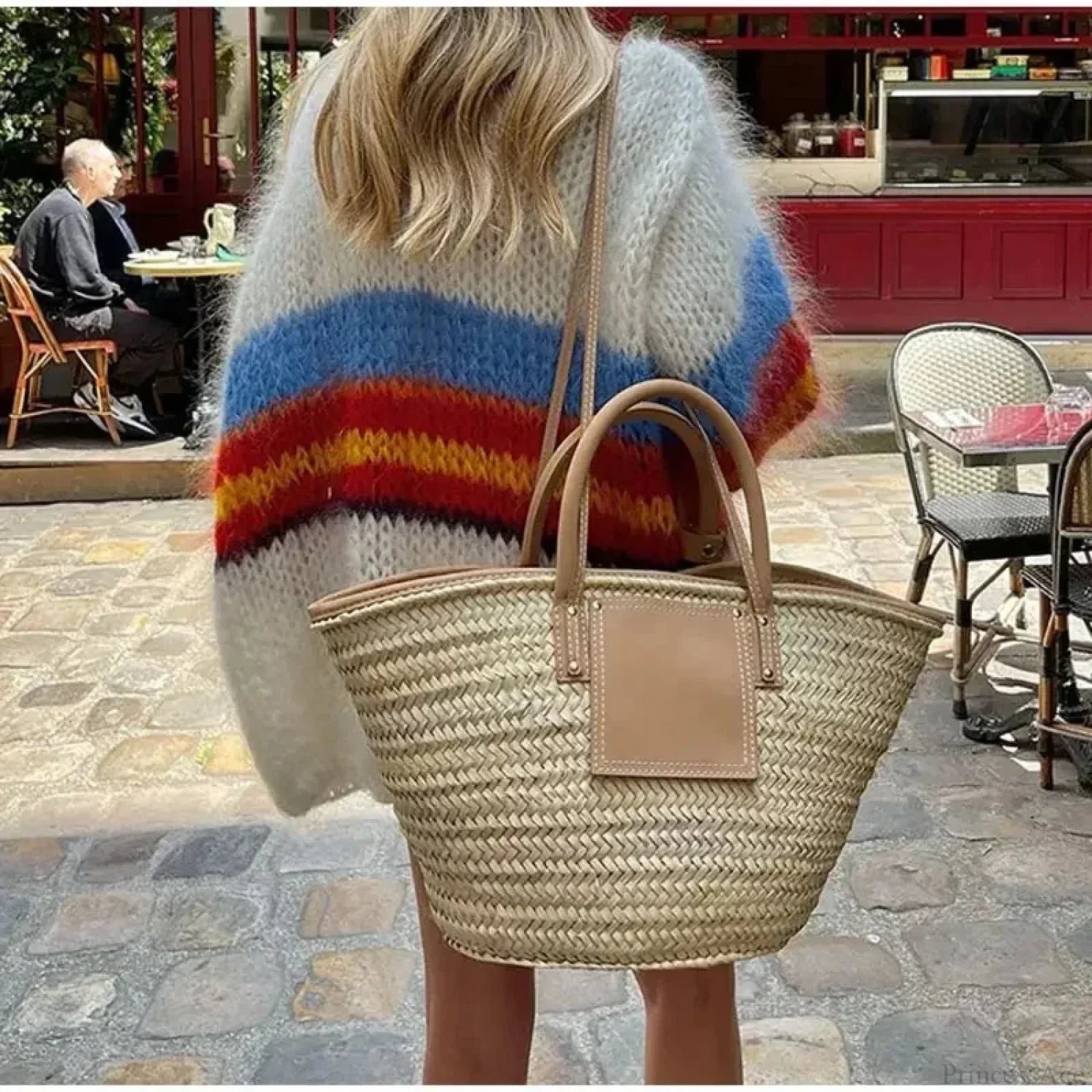 Y2K Open Front Loose Stripe Cardigan