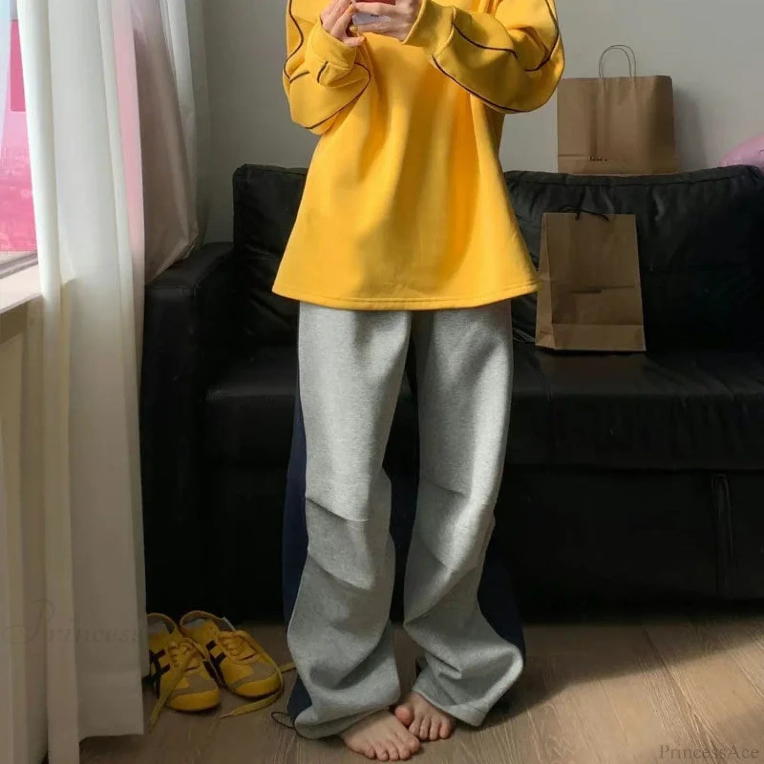 Y2K Patchwork Sweatpants Oversized Pants