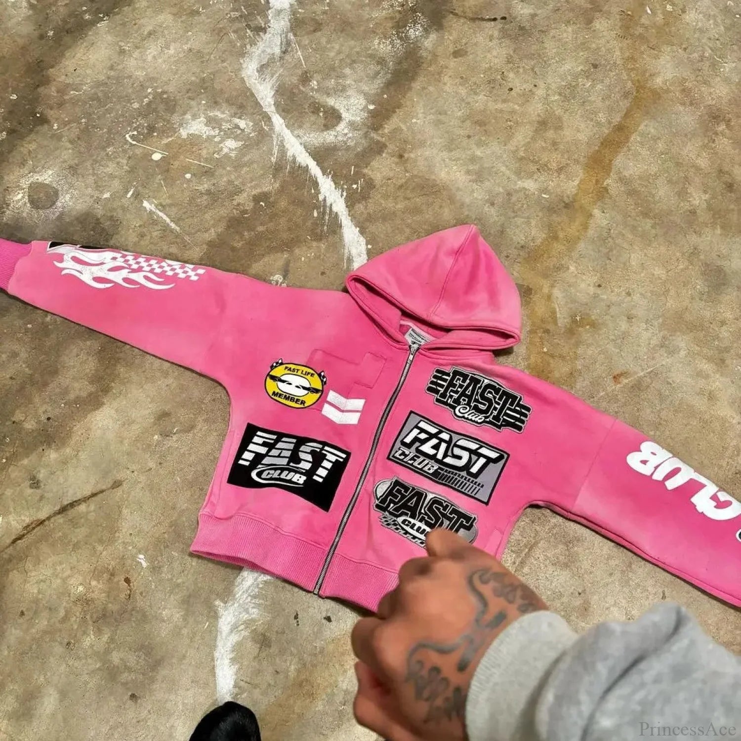 Y2K Retro Letter Hoodie