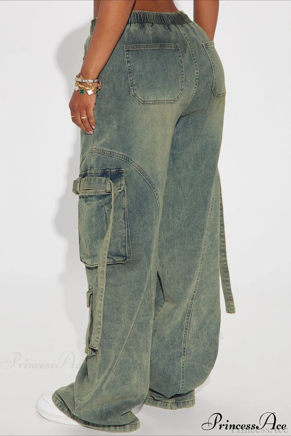 Y2K Street Hip-Hop Denim Cargo Pants