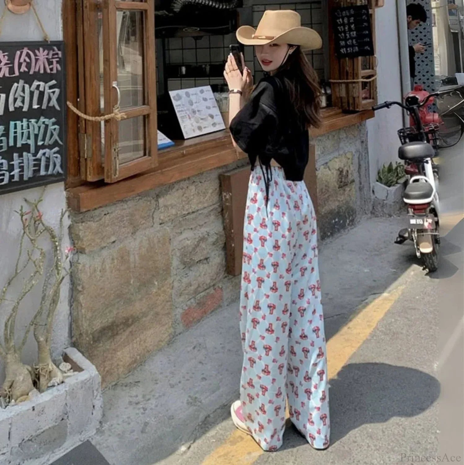 Y2K Vintage High Waisted Sweet Street Pant pant-250223