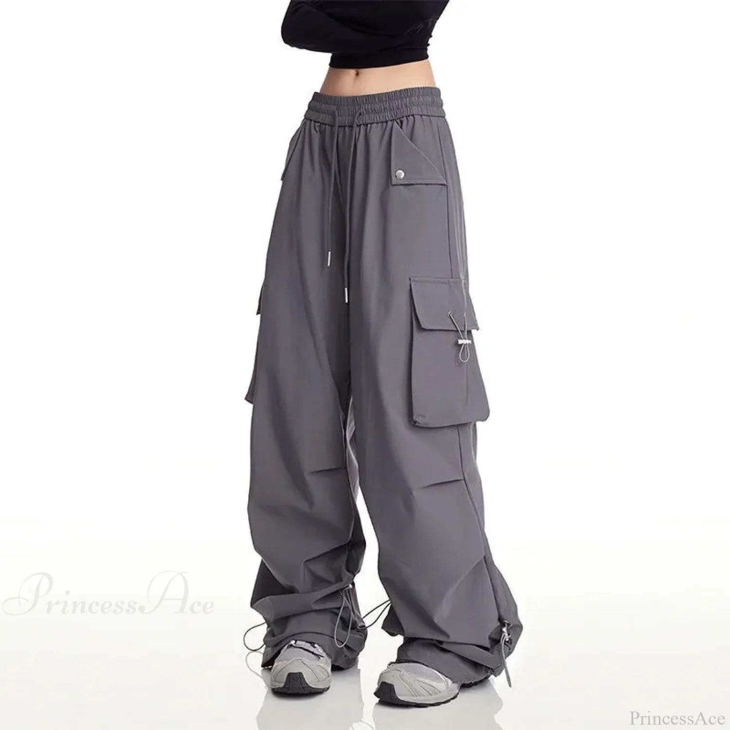 Y2K White Cargo Baggy Pants