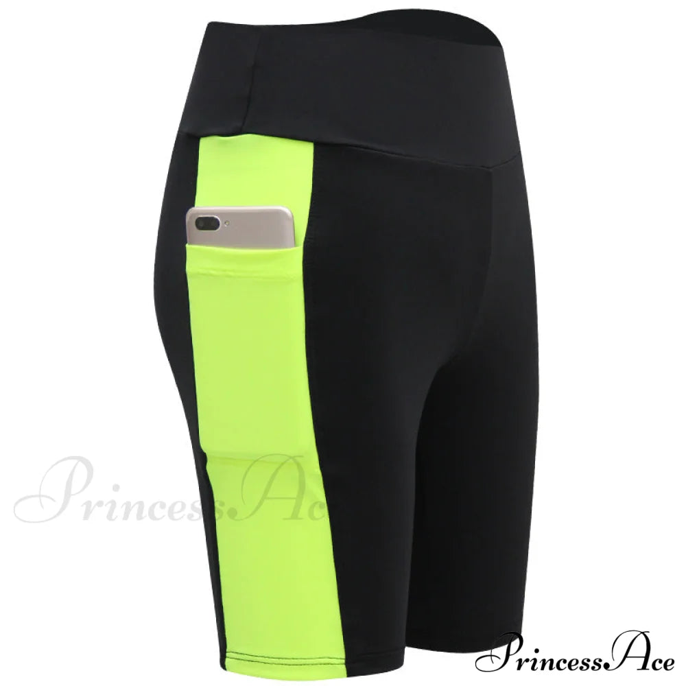 Yoga Pants Gym Sports Running Shorts 1-Fluorescent Green / S