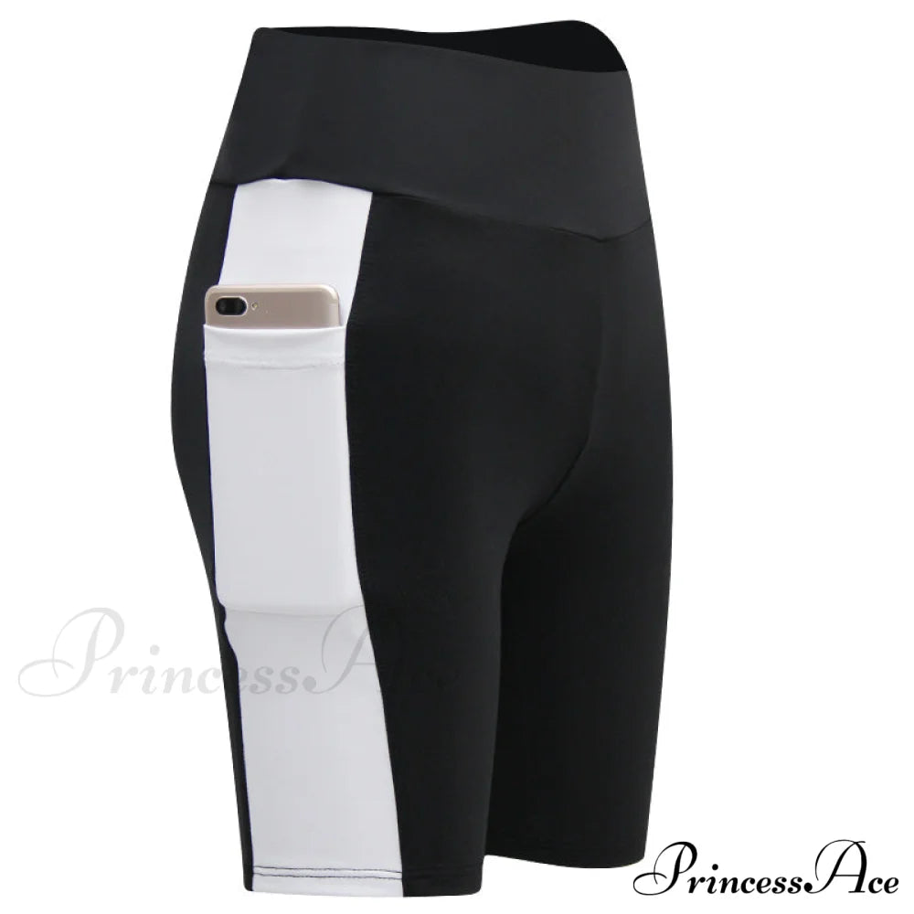 Yoga Pants Gym Sports Running Shorts 1-Withe / S